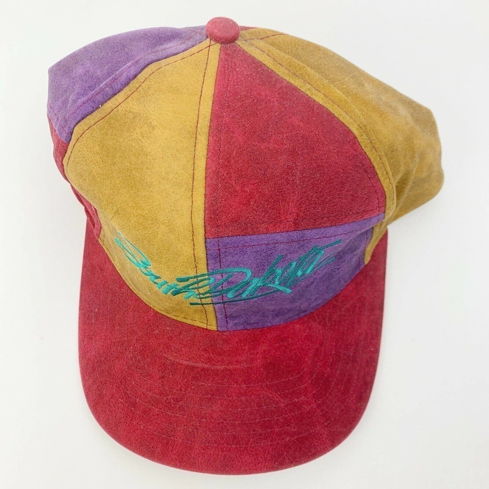 VINTAGE South Dakota Patchwork Rayon Multicolor Snapback Trucker Hat Cap - Picture 3 of 8